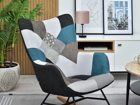 Fotel Sibyla (patchwork + fekete bükk). Akció -15%. 1110396