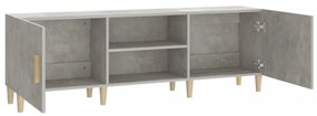 betonszürke szerelt fa TV-szekrény 150 x 30 x 50 cm