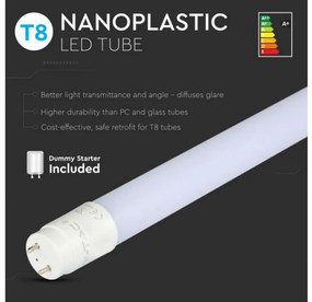 5 darab LED CSŐ 120 Cm Armatúrába T8, 18W 1700 Lumen G13 NANO PLAST Neon Cső Helyett