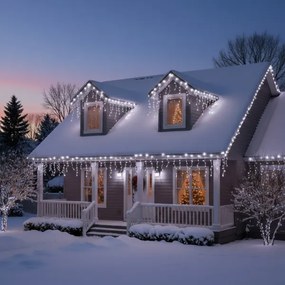 Brilagi - LED kültéri karácsonyi fényfüzér 200xLED/8 funkciós 13m IP44 hideg fehér