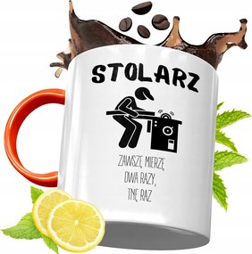 Narancssárga Bögre Asztalos Ácsoknak Ajándék fényképes nyomattal