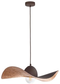 Csillár zsinóron KAPELLO 1xE27/60W/230V átm. 55 cm barna/réz