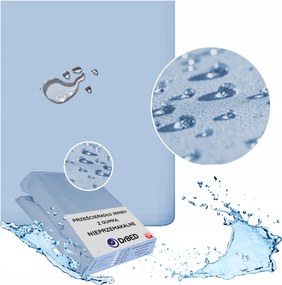 Jersey gumis lepedő 120 x 200 Vízhatlan Kék Lengyel