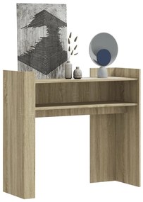 sonoma tölgy színű szerelt fa tálalóasztal 100x35x90 cm