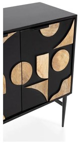 Fekete mangófa komód 175x90x40 cm Navya – MOME