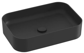 Ravak XJX0D155001 - Munkalapra helyezhető mosdó CERAMIC SLIM 55x37 cm kerámia/fekete