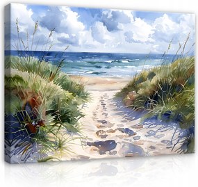 Vászonkép Tengerpart Mint Festett Vászon Fal Hálószoba Nappali 40x30