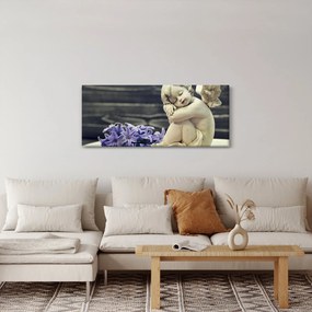 Egy angyal képe virággal (120x50 cm)