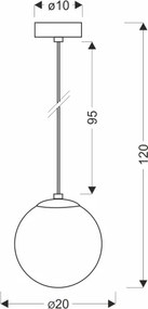 BRILAGI - kábeles függőlámpa POLOS 1xE27/40W/230V átm. 20 cm fekete