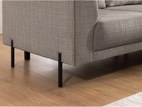 Szürkésbarna zsenília sarokkanapé (jobb oldali-L alakú) Mauris – Ropez