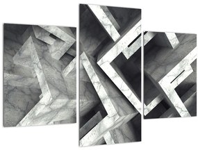 Absztrakt kép kocka (90x60 cm)