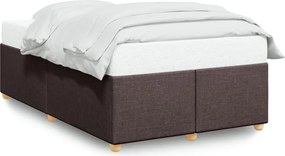 vidaXL sötétbarna szövet ágykeret matrac nélkül 120x200 cm