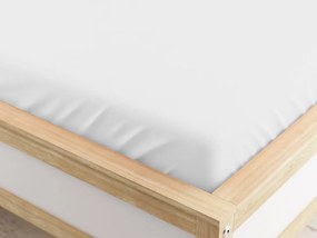 Mikroszálas fehér gumis lepedő 160 x 200 cm