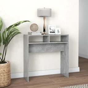 betonszürke szerelt fa tálalóasztal 78 x 30 x 80 cm