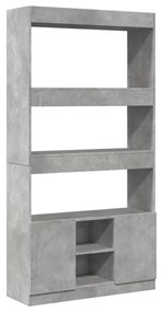 betonszürke szerelt fa magasszekrény 92 x 33 x 180 cm