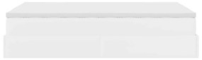 Ottomán ágykeret matraccal Fehér 120x200cm műbőrrel
