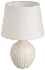 Krémszínű kerámia asztali lámpa textil búrával (magasság 28 cm) – Casa Selección