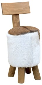 kecskebőr és tömör tíkfa ülőke