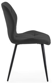 Fekete étkezőszék szett 4 db-os Luna – Marckeric
