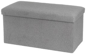 Szürke buklé puff Folding – Casa Selección