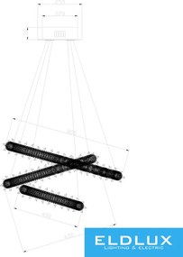 ELDLUX ELDAMARILL kristályüveg függeszték D800 244W CCT
