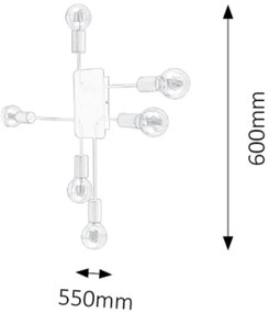 Rabalux 2103 - Csillár LANNY 6xE27/15W/230V