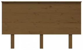 mézbarna tömör fenyőfa ágyfejtámla 139x6x82,5 cm