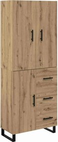 vidaXL Magasfiú fiókkal 2 pcs Artisan tölgy 69,5 x 34 x 180 cm