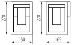 Kanlux 34980 - Kültéri fali lámpa VIMO 1xE27/15W/230V IP44 fekete
