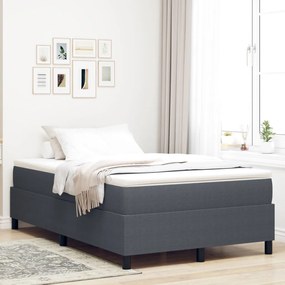 Boxspring Ágy Sötétszürke Kis dupla Corduroy Anyag