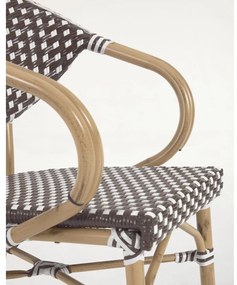 Barna fém-műanyag kerti szék Marilyn – Kave Home