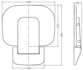Mereo Mereo, Zuhanyülőke, duroplast, fekete, MER-CSS121B
