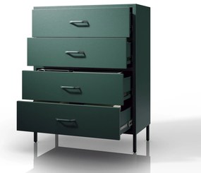 Komód CARLA, 800 x 1015 x 400 mm, Modern:  palack zöld