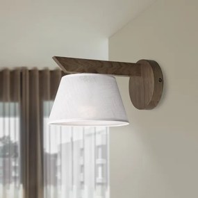 Brilagi - LED fali lámpa ANTHONY 1xE14/40W/230V diófa/fehér