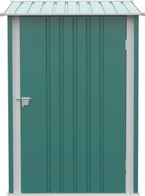 Outsunny Kerti Tároló Szerkezet 0.92 m² 100x103x160 cm Zöld Fém Kerti Sátor 1 Ajtóval és Zárva Az Eszközök Tárolására | Aosom