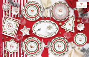 Karácsonyi porcelán ovális tál diótörős Magie de Noel