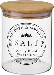 Sótartó Befőttes Üveg Bambusz Fedéllel Konyhai Tartály 0,7L