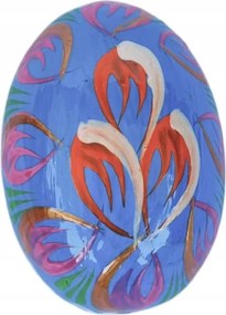 Húsvéti húsvéti tojás fából Festett Világoskék 7 cm Kézműves