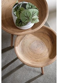 Rattan kerek tárolóasztal szett 2 db-os ø 56 cm Colon – Light &amp; Living