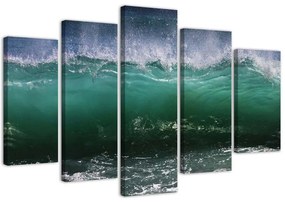 Gario Vászonkép Viharos hullám - 5 részes Méret: 100 x 70 cm