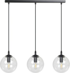Emibig modern függeszték cosmo fekete átlátszó emi711/3