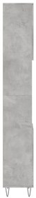 betonszürke szerelt fa fürdőszobaszekrény 30 x 30 x 190 cm