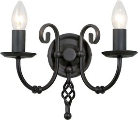 Elstead Lighting ARTISAN ART2-BLACK Fali lámpa 2x60W/E14