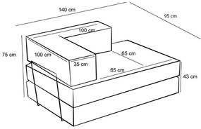 Kétszemélyes kanapé Comfort - Barna v2