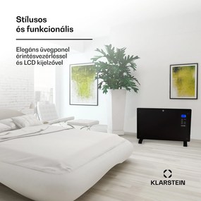 Klarstein Norderney, konvektor, 2000 W termosztát, időzítő, 30 m², fekete