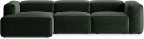 Zöld sarokkanapé (bal oldali-heverő résszel) Bergamo – Cosmopolitan Design
