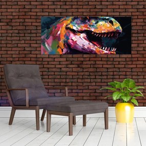 Kép - Dinoszaurusz, festészet (120x50 cm)