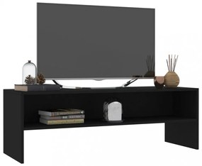 fekete szerelt fa TV-szekrény 120 x 40 x 40 cm
