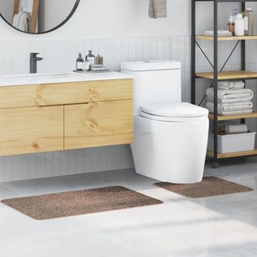 Fürdőszoba szőnyeg 2 pcs Barna 50 x 50 cm Polipropilén