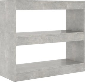 vidaXL betonszürke térelválasztó könyvszekrény 80 x 30 x 72 cm